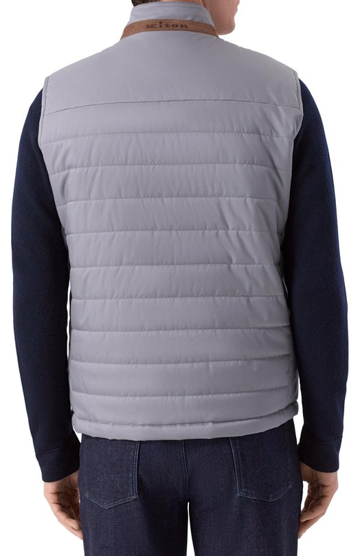 Утепленный жилет Kiton UW2195V0422H08/62-68 Серый  UW2195V0422H08/62-68 Фото 4