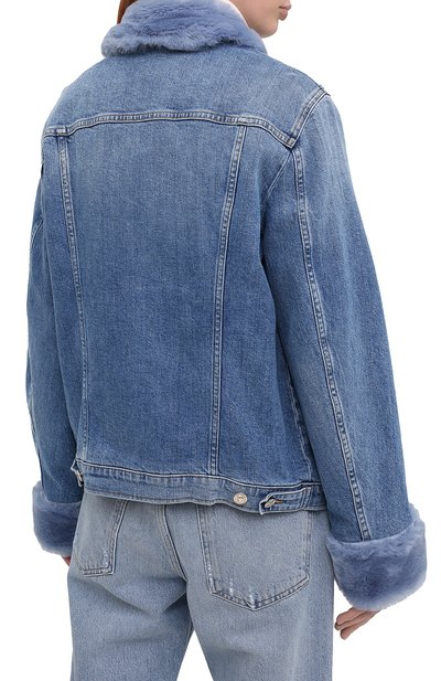 Джинсовая куртка 7 FOR ALL MANKIND голубого цвета по цене 33450 руб., арт. JSCMK8500P, фото 4 Джинсовая куртка 7 FOR ALL MANKIND, арт. JSCMK8500P, фото 4