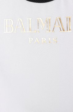 Детского слитный купальник BALMAIN белого цвета, арт. BWCA3D | Фото 3 (Нос: Не проставлено; Девочки Кросс-КТ: Купальники-пляж; Принт: Без принта; Материал внешний: Синтетический материал; Ростовка одежда: 6 лет | 116 см, 8 лет | 128 см, 10 - 11 лет | 140 - 146см, 13 - 15 лет | 158 см, 12 лет | 152 см, 16 лет | 164 см)