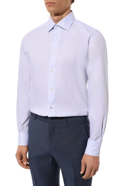 Хлопковая сорочка ZEGNA, арт. 701033A7/9MS0JI, фото 4