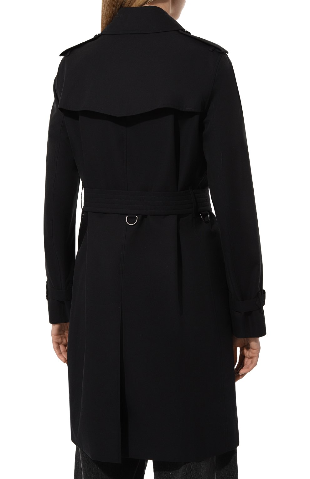 Хлопковый тренч BURBERRY черного цвета по цене 290500 руб., арт. 8045775, фото 4 Хлопковый тренч BURBERRY, арт. 8045775, фото 4