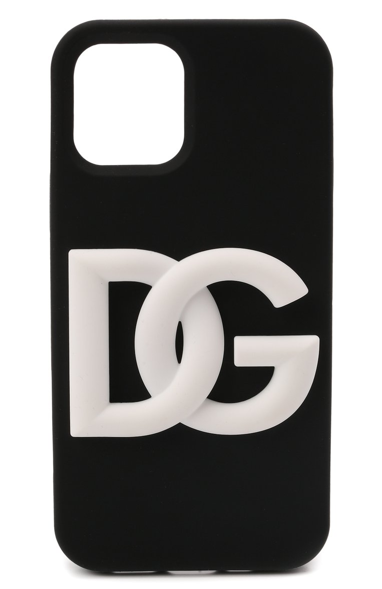 Чехол для iphone 12/12 pro DOLCE & GABBANA черного цвета, арт. BP2907/A0976 | Фото 1 (Материал: Пластик; Нос: Не проставлено; Региональные ограничения белый список (Axapta Mercury): Не проставлено)