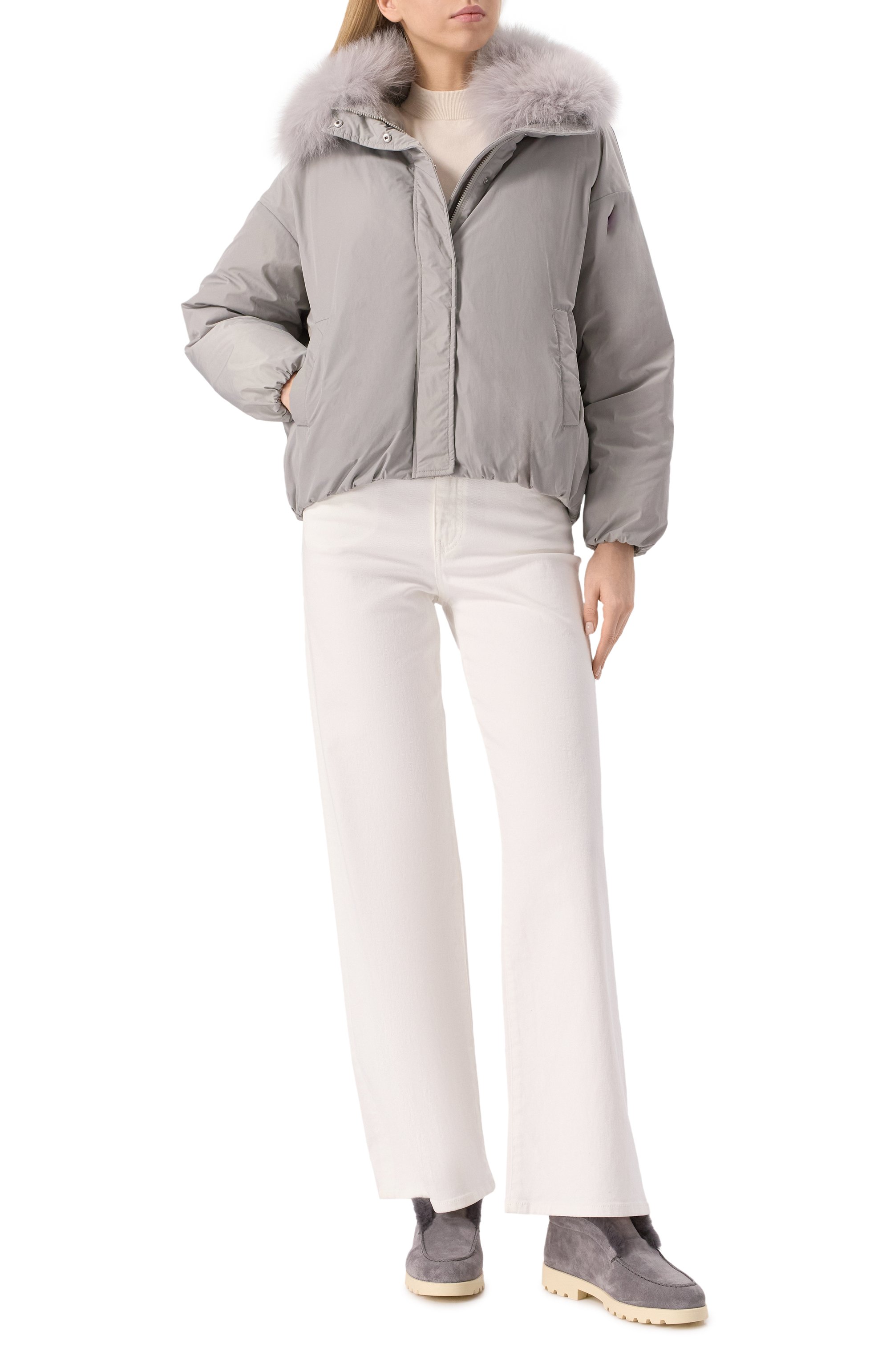 Пуховик с отделкой из песца YVES SALOMON, арт. 25WYV05866D0TM, фото 2