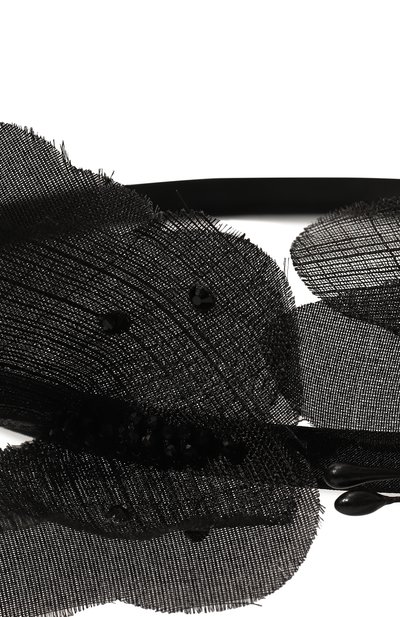 Ободок для волос PANFIL черного цвета по цене 23000 руб., арт. 0-s-BND-BUT, фото 4 Ободок для волос PANFIL, арт. 0-s-BND-BUT, фото 4