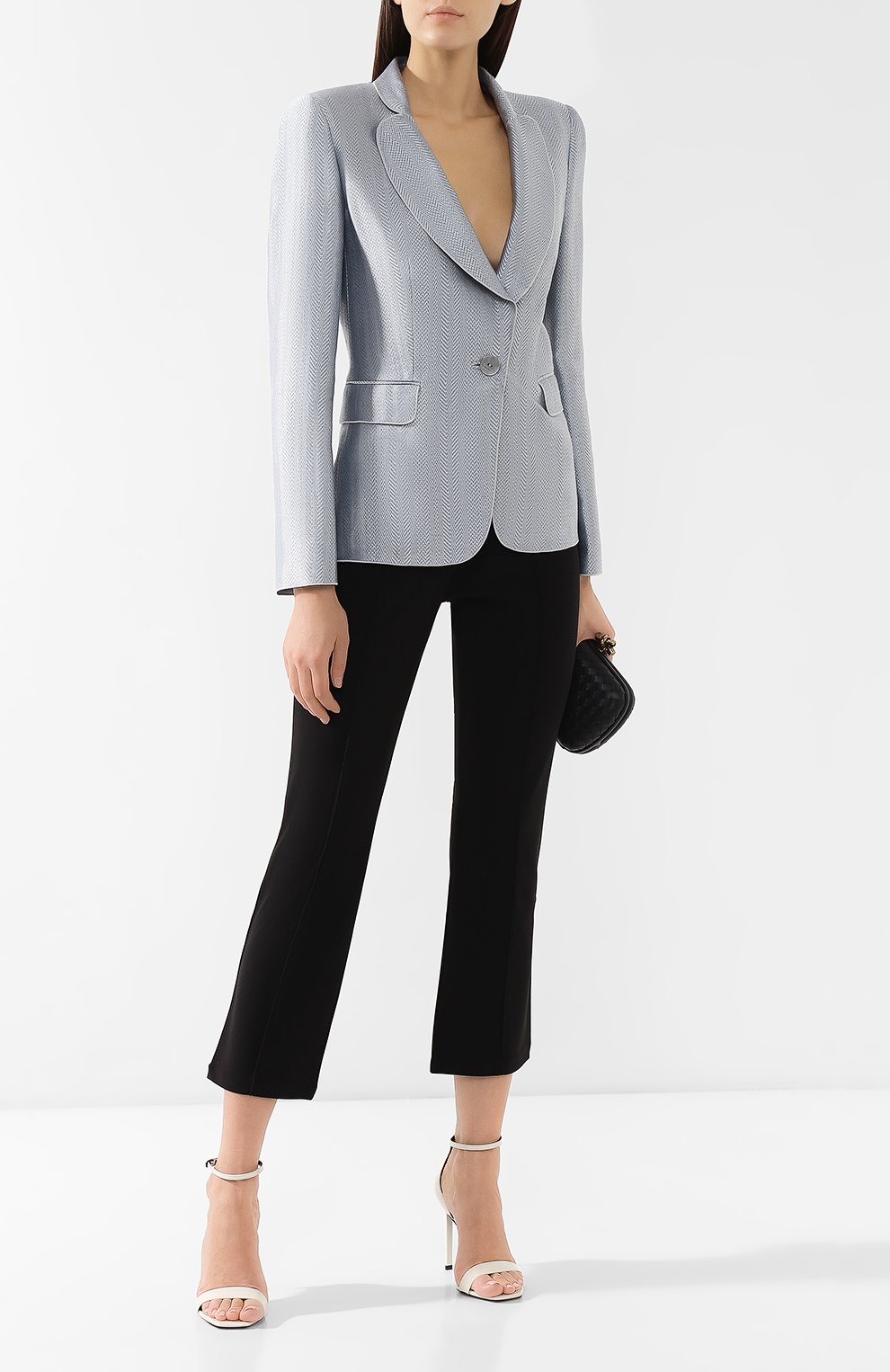 Жакет из смеси вискозы и льна GIORGIO ARMANI, арт. 9SHGG067/T00L7, фото 2