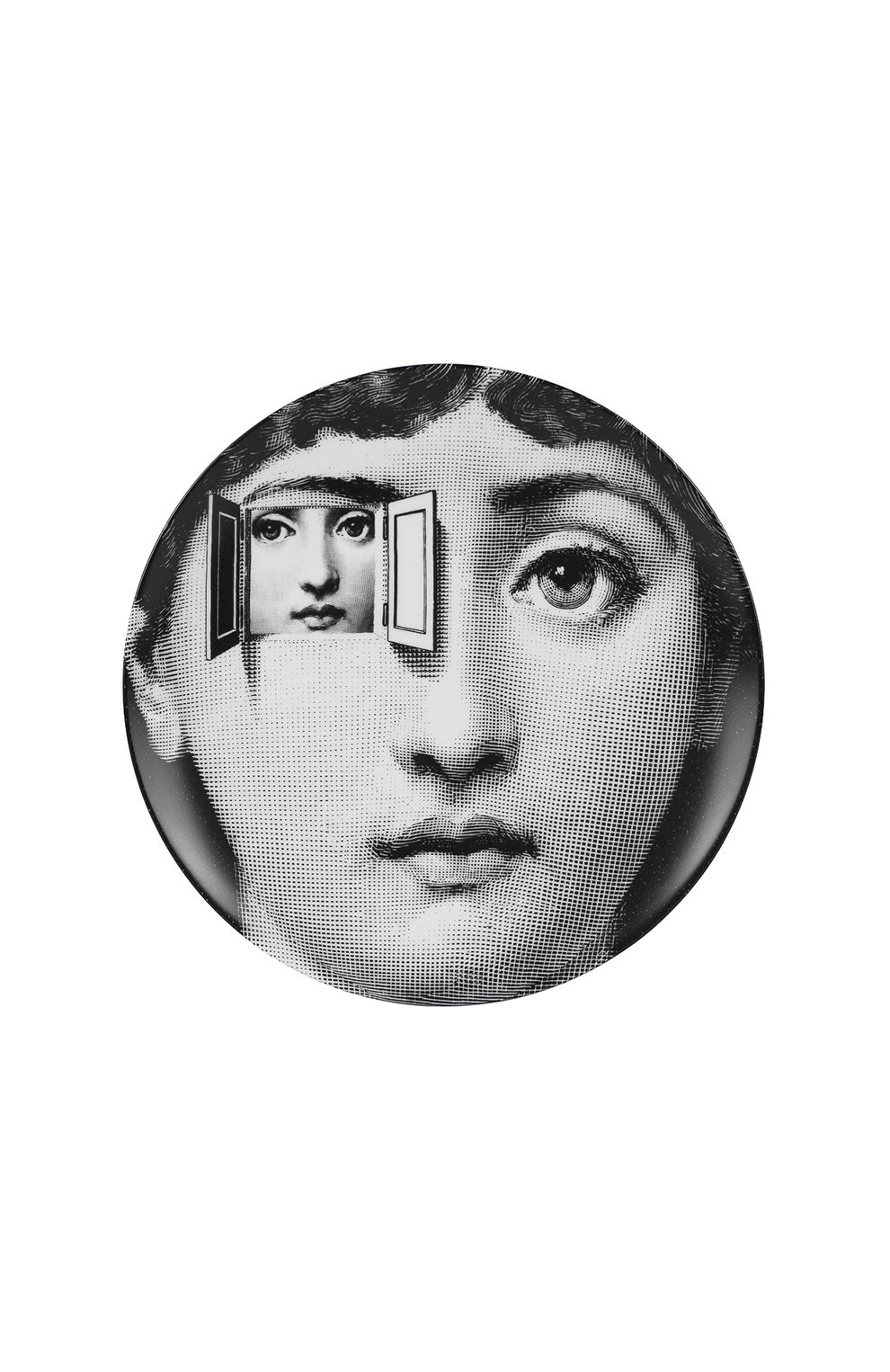Декоративная тарелка tema e variazioni n.116 FORNASETTI черно-белого цвета по цене 22500 руб., арт. PTV116X, фото 1 Декоративная тарелка tema e variazioni n.116 FORNASETTI, арт. PTV116X, фото 1