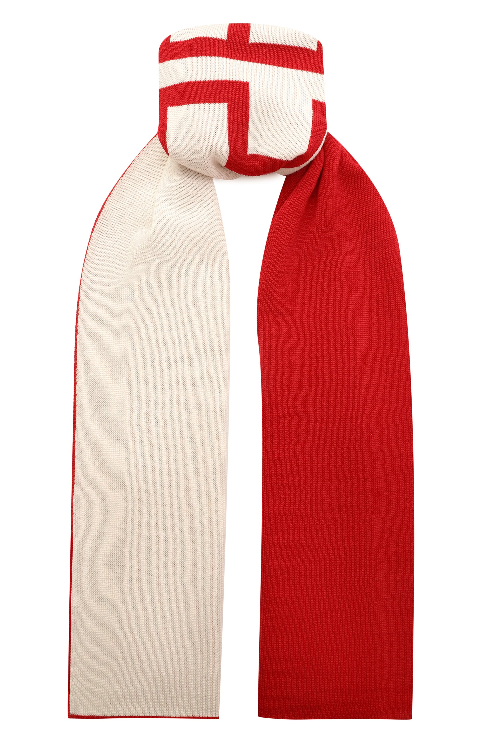 Шерстяной шарф JET SET красного цвета по цене 25100 руб., арт. 2523/199400, фото 1 Шерстяной шарф JET SET, арт. 2523/199400, фото 1