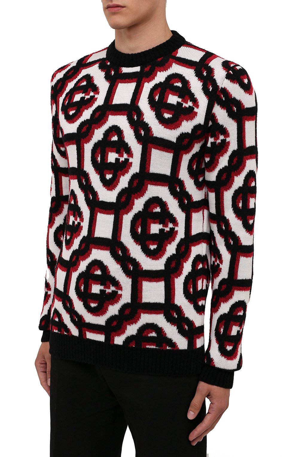 Шерстяной свитер CASABLANCA, арт. MF21-KW-097 0FF WHITE, фото 3