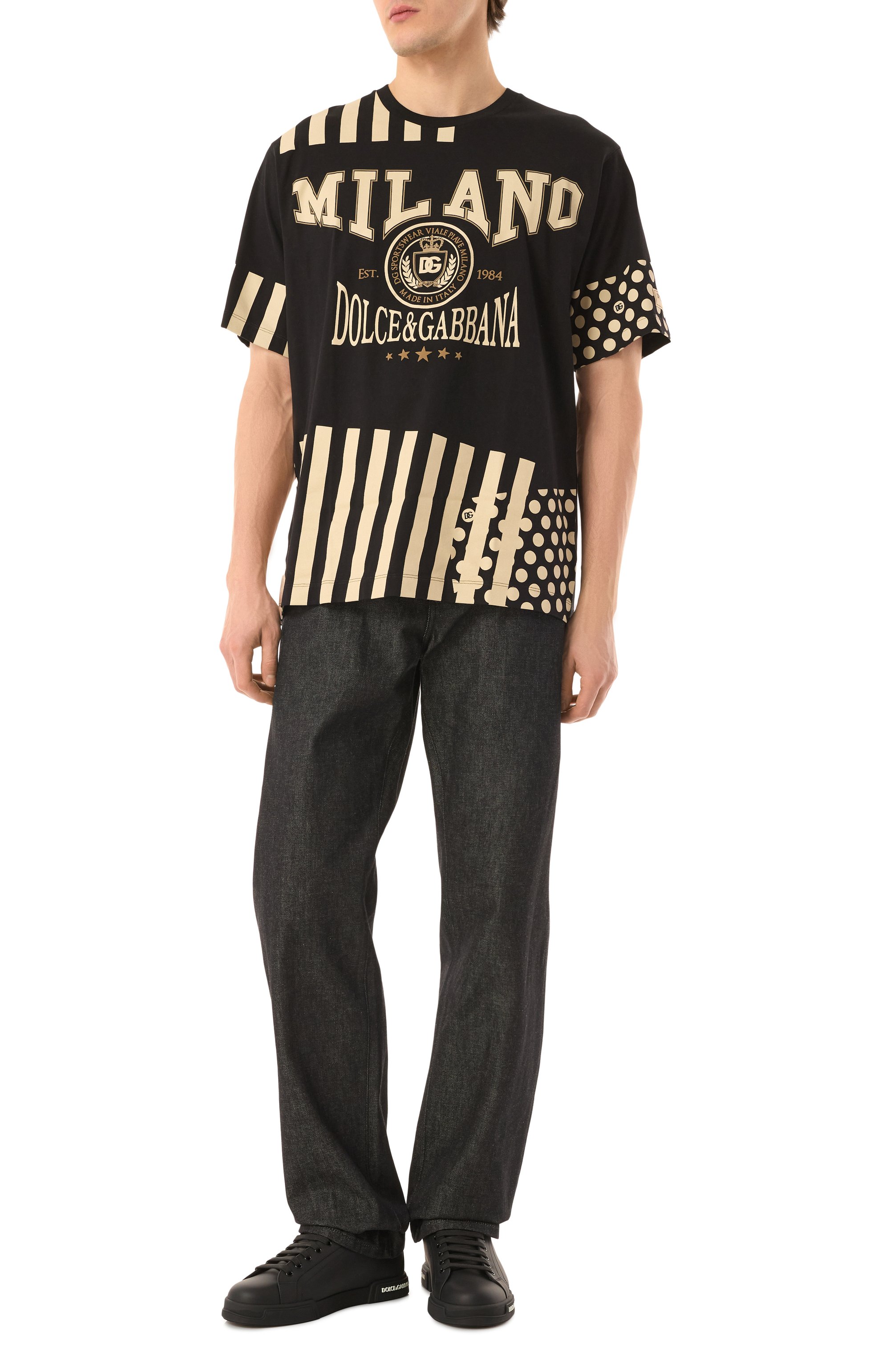 Кожаные кеды portofino DOLCE & GABBANA, арт. CS2213/AA335, фото 2