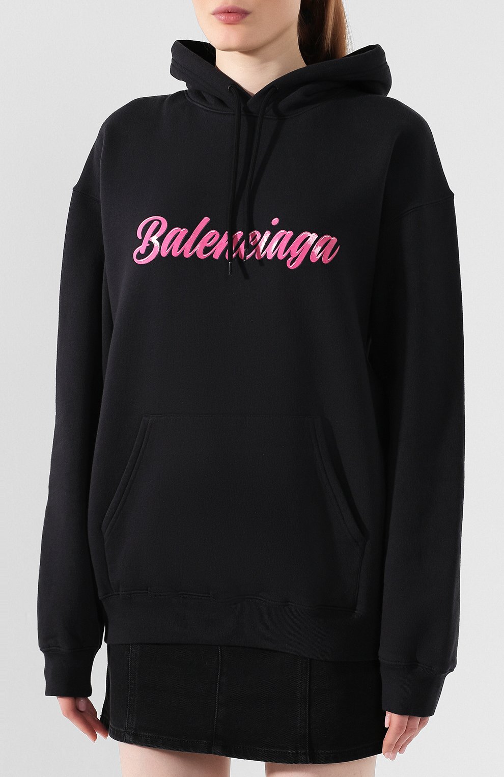 Хлопковое худи BALENCIAGA, арт. 583222/TFV60, фото 3