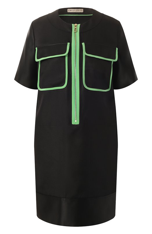 

Платье из шерсти и шелка Emilio Pucci, Чёрный
