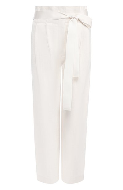 Женские брюки из смеси хлопка и льна BRUNELLO CUCINELLI, арт. MF577P6946
