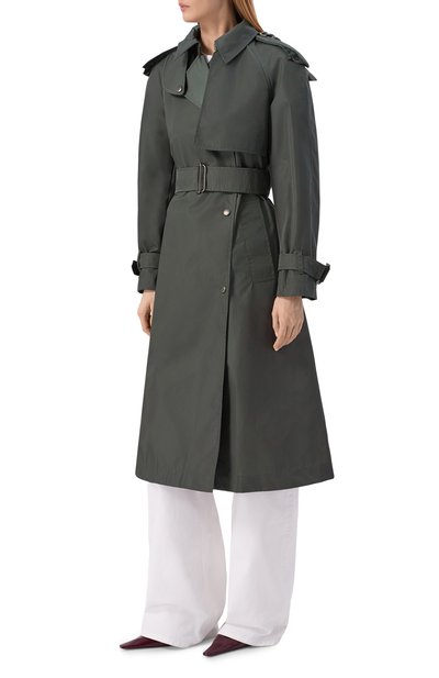 Плащ BURBERRY темно-зеленого цвета по цене 260500 руб., арт. 8114353, фото 3 Плащ BURBERRY, арт. 8114353, фото 3