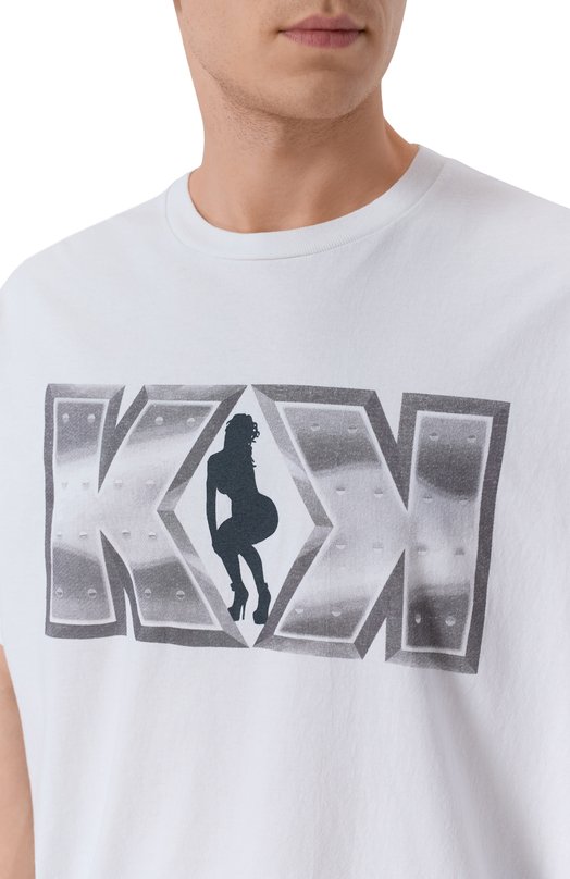 Хлопковая футболка Gallery Dept. FAR-10291 Белый  FAR-10291 Фото 5