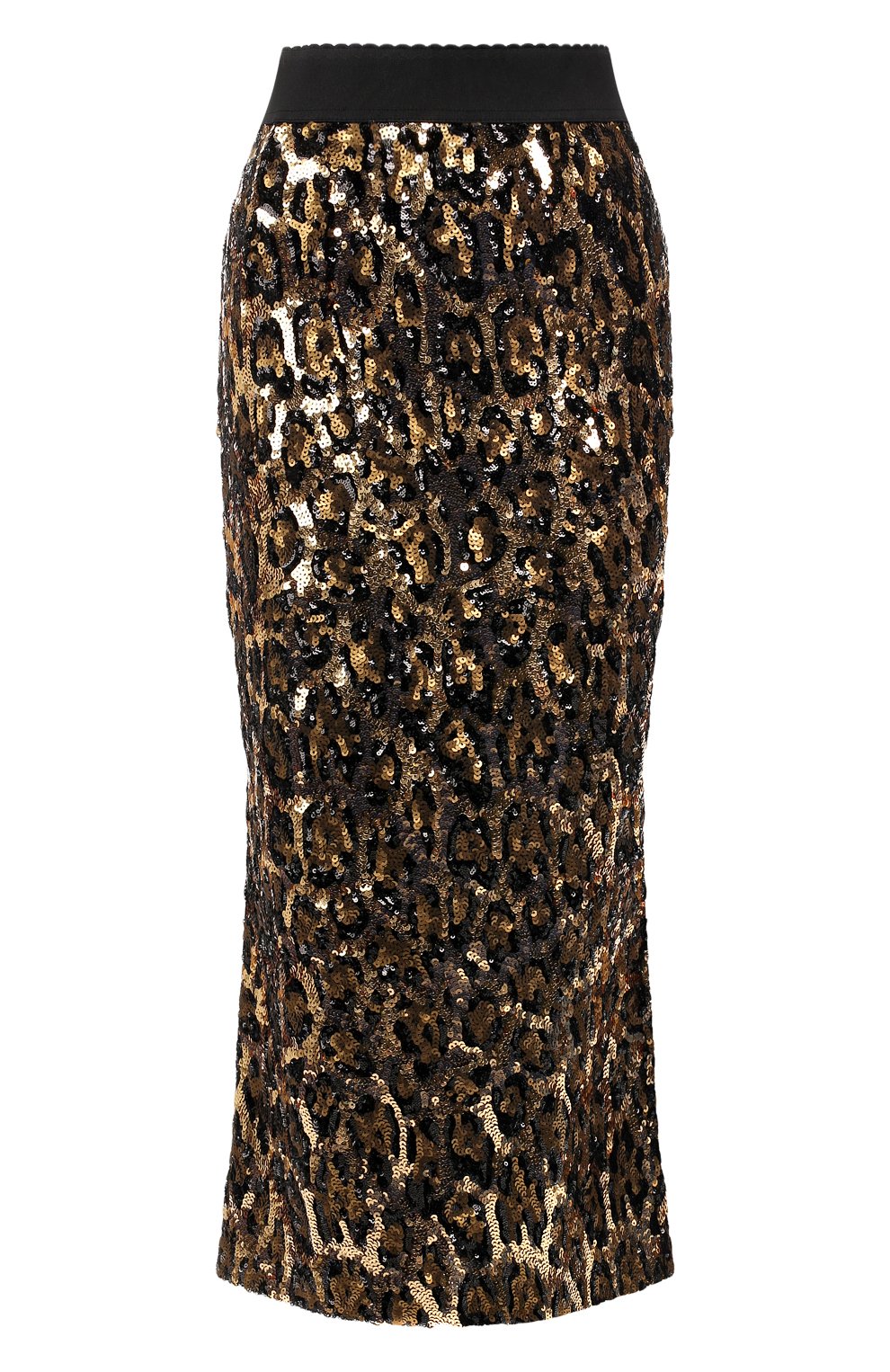 Юбка с пайетками DOLCE & GABBANA золотого цвета по цене 140500 руб., арт. F4BITT/FLSCN, фото 1 Юбка с пайетками DOLCE & GABBANA, арт. F4BITT/FLSCN, фото 1
