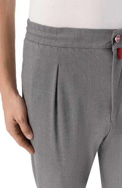 Шерстяные брюки KITON серого цвета по цене 225000 руб., арт. UP1LACRK0129L, фото 5 Шерстяные брюки KITON, арт. UP1LACRK0129L, фото 5
