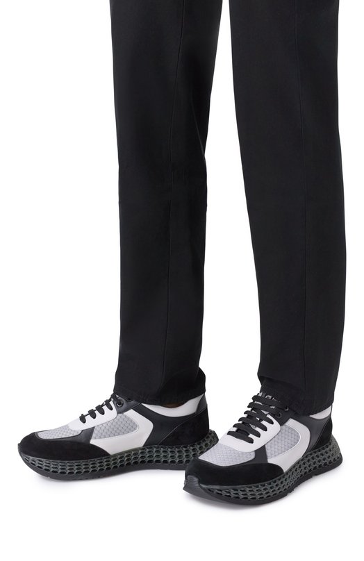 Комбинированные кроссовки Stefano Ricci UR88G6605/TSSDPW Чёрно-белый  UR88G6605/TSSDPW Фото 3