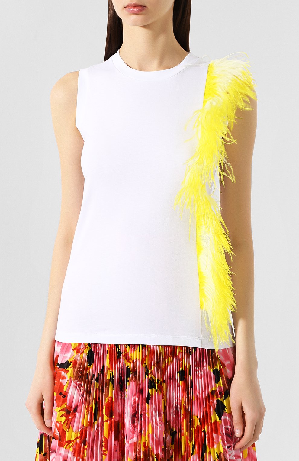 Хлопковый топ MSGM, арт. 2642MDM252X 195298, фото 3