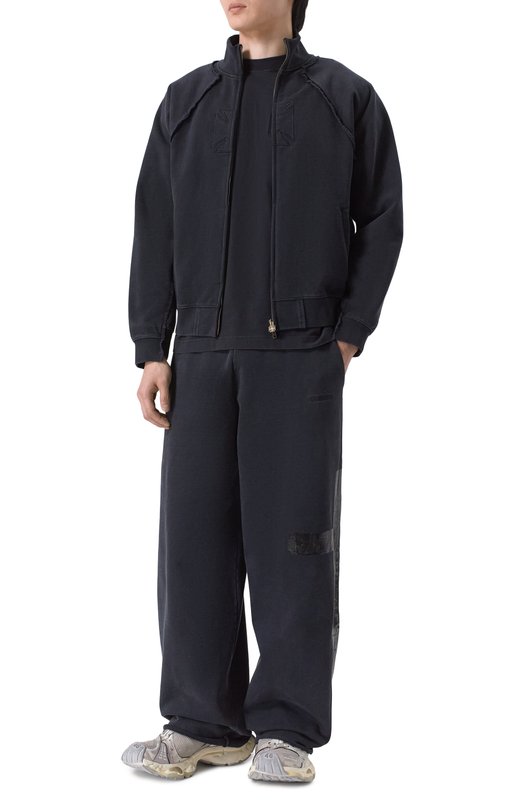 Хлопковая толстовка VETEMENTS ME76ZU153B/1302 M0LLET0N Чёрный  ME76ZU153B/1302 M0LLET0N Фото 2