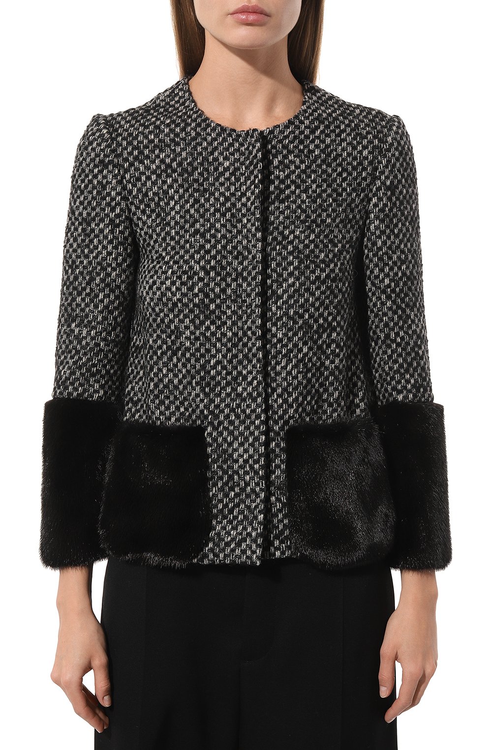 Жакет с меховой отделкой KITON, арт. D38502E/2I16, фото 3