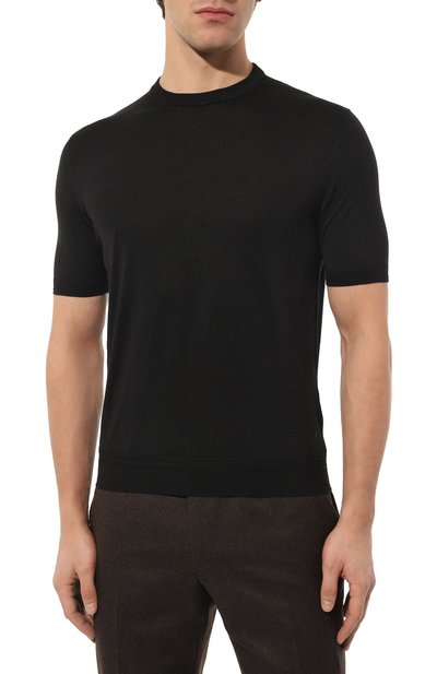 Шелковый джемпер STEFANO RICCI черного цвета по цене 93650 руб., арт. K616215G10/F23101, фото 3 Шелковый джемпер STEFANO RICCI, арт. K616215G10/F23101, фото 3