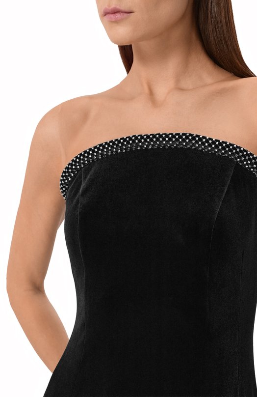 Бархатное платье YANINA T-3079 Чёрный  T-3079 Фото 4