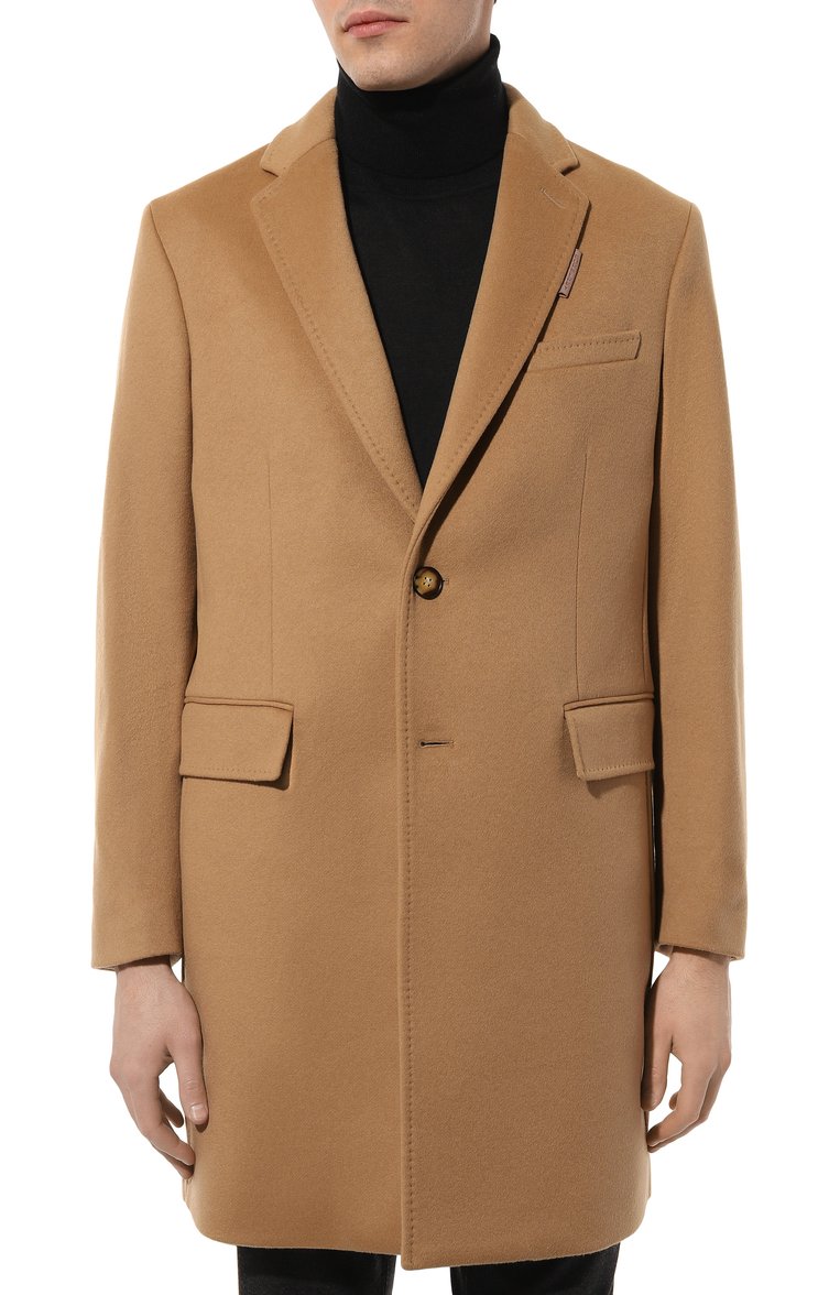 Мужской шерстяное пальто BURBERRY бежевого цвета, арт. 8058261 | Фото 3 (Драгоценные камни: Проставлено; Рукава: Длинные; Длина (верхняя одежда): До середины бедра; Материал утеплителя: Шерсть; Материал внешний: Шерсть; Материал сплава: Проставлено; 1-2-бортные: Однобортные; Мужское Кросс-КТ: пальто-верхняя одежда; Стили: Кэжуэл)