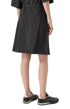 Женская юбка JIL SANDER черного цвета, арт. J40MA0169-J70003 | Фото 4 (Материал внешний: Шелк, Синтетический материал; Стили: Минимализм; Кросс-КТ: костюм; Длина Ж (юбки, платья, шорты): Мини)