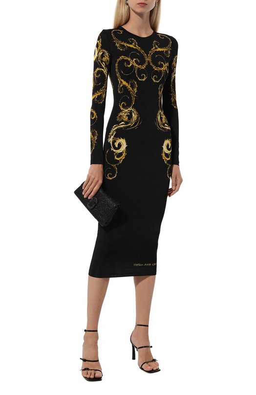 Платье из вискозы Versace Jeans Couture 77HA09P8/JS419 Чёрный  77HA09P8/JS419 Фото 2