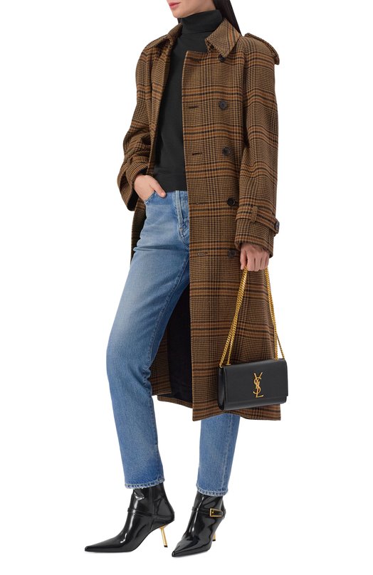 Кожаные ботильоны Hacker Saint Laurent 806645/AAAZY Чёрный  806645/AAAZY Фото 3