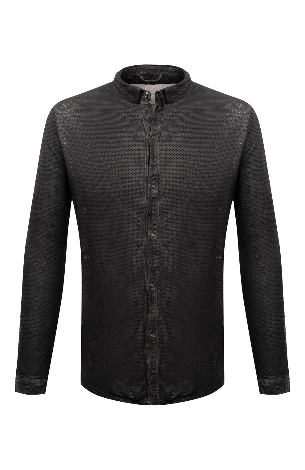 Кожаная рубашка GIORGIO BRATO темно-серого цвета по цене 89950 руб., арт. GU21S1002HL136, фото 1 Кожаная рубашка GIORGIO BRATO, арт. GU21S1002HL136, фото 1