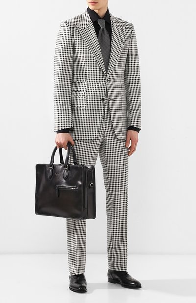 Кожаная сумка для ноутбука BERLUTI черного цвета по цене 384500 руб., арт. M149263, фото 2 Кожаная сумка для ноутбука BERLUTI, арт. M149263, фото 2