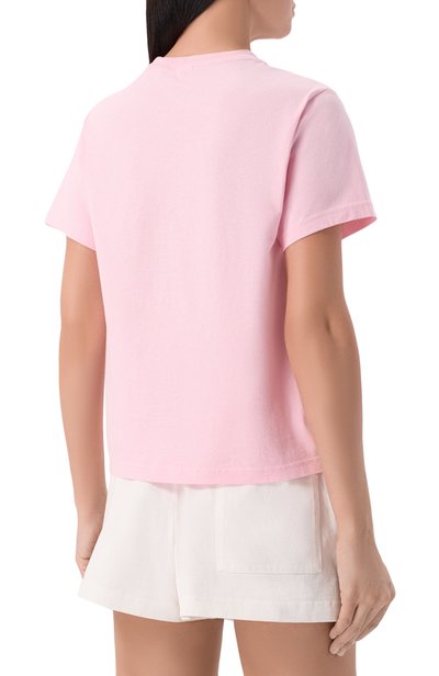 Хлопковая футболка SPORTY AND RICH розового цвета по цене 13600 руб., арт. T012273702P144, фото 4 Хлопковая футболка SPORTY AND RICH, арт. T012273702P144, фото 4
