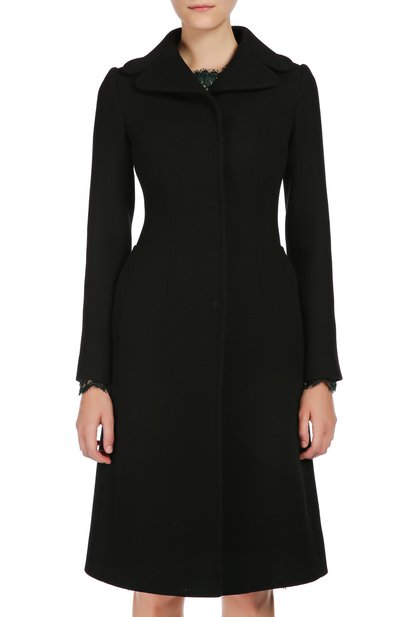 Пальто DOLCE & GABBANA черного цвета по цене 251500 руб., арт. 0102/F0027T/FU3J0, фото 2 Пальто DOLCE & GABBANA, арт. 0102/F0027T/FU3J0, фото 2