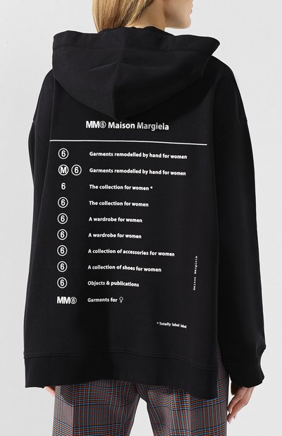 Хлопковый пуловер MM6 черного цвета по цене 29850 руб., арт. S52GU0065/S25328, фото 4 Хлопковый пуловер MM6, арт. S52GU0065/S25328, фото 4
