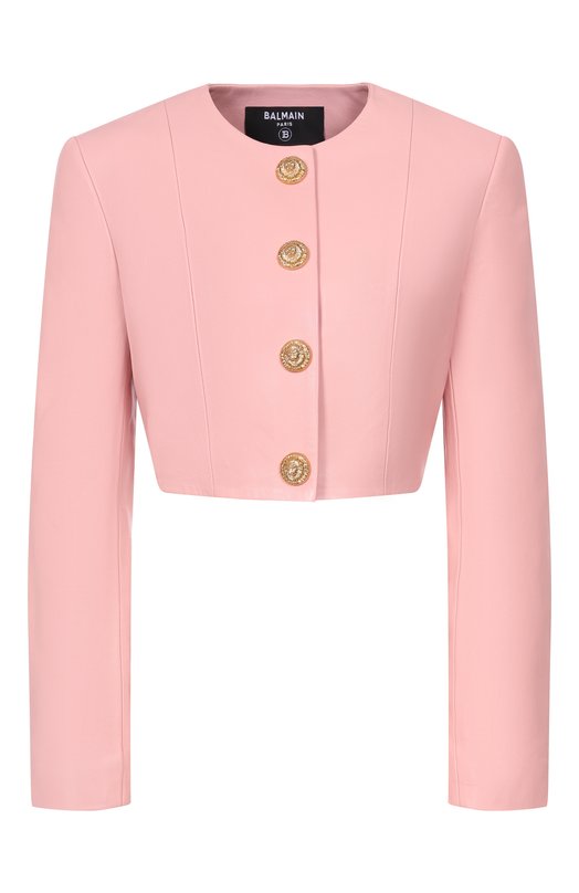 Кожаный жакет Balmain GF1SD252/LE04 Розовый GF1SD252/LE04