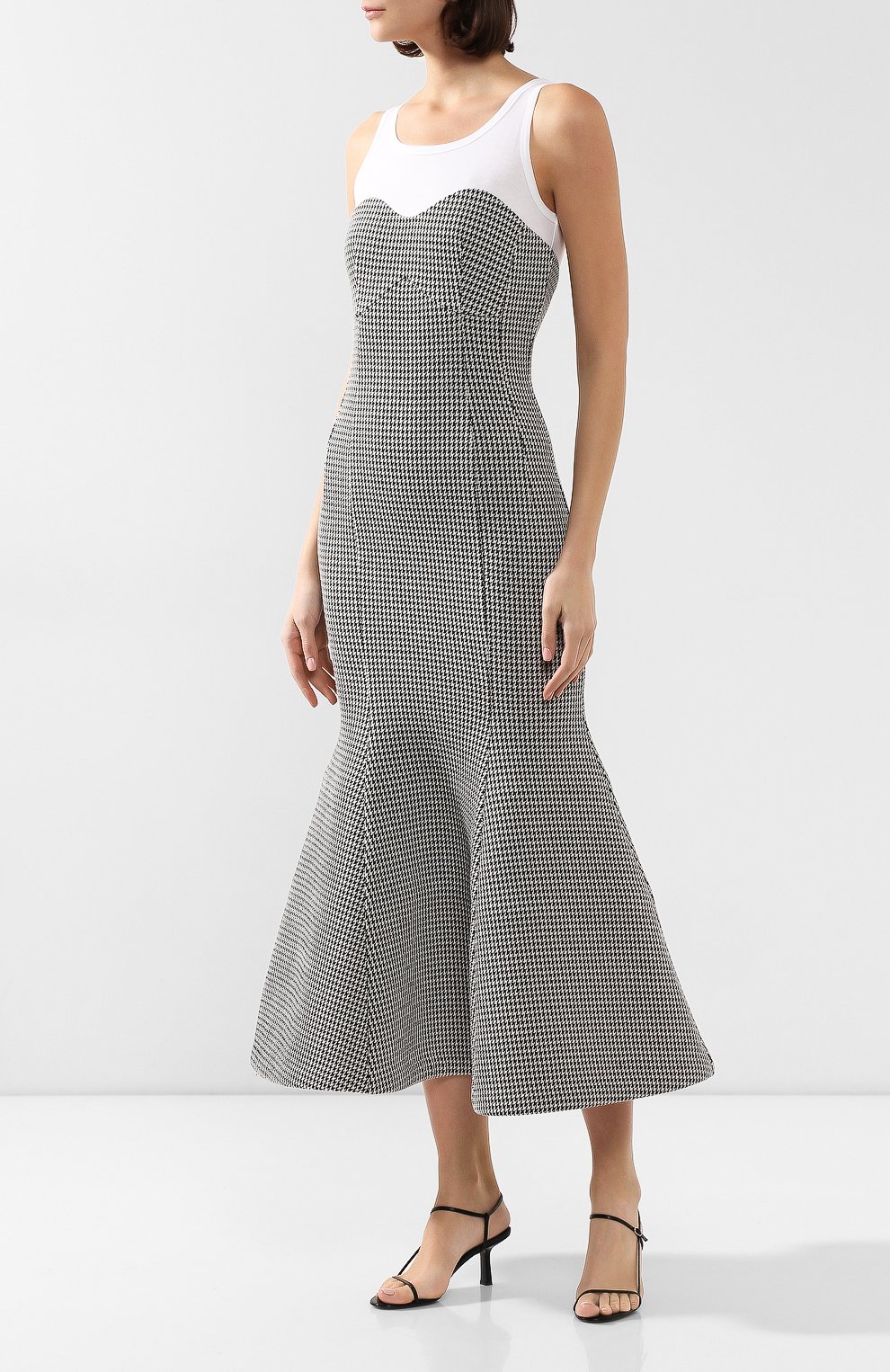 Платье VIKA GAZINSKAYA черно-белого цвета по цене 84200 руб., арт. FW19-1369, фото 3 Платье VIKA GAZINSKAYA, арт. FW19-1369, фото 3