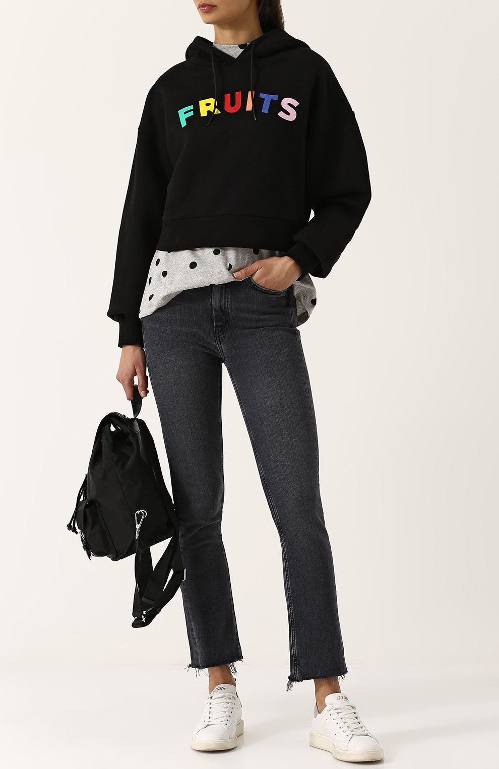 Укороченные расклешенные джинсы с потертостями MIH JEANS, арт. W1901101CPY, фото 2