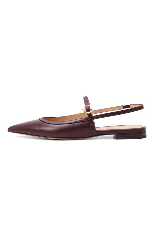 Кожаные балетки Mary Jane Gianvito Rossi G95594.05RIC.VITB0UR Бордовый  G95594.05RIC.VITB0UR Фото 4