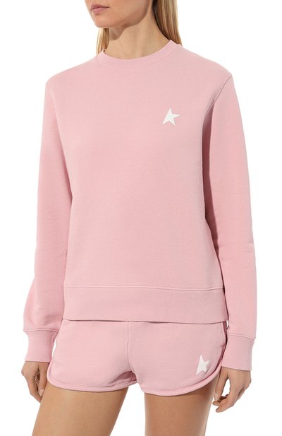 Хлопковый свитшот GOLDEN GOOSE DELUXE BRAND розового цвета по цене 27350 руб., арт. GWP01223.P000525, фото 3 Хлопковый свитшот GOLDEN GOOSE DELUXE BRAND, арт. GWP01223.P000525, фото 3
