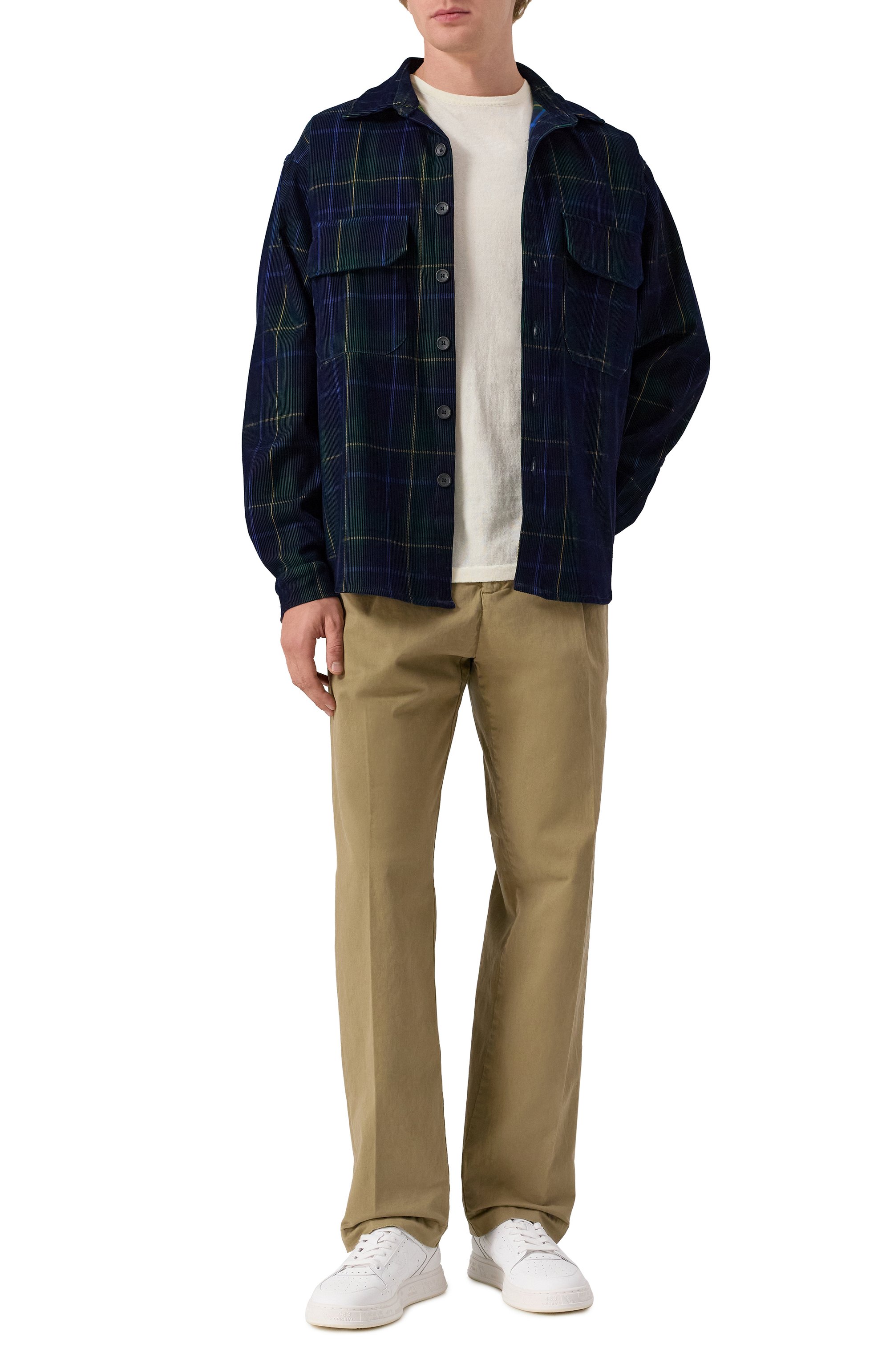 Рубашка WHITE SAND темно-синего цвета по цене 38950 руб., арт. 25WSU20/329, фото 2 Рубашка WHITE SAND, арт. 25WSU20/329, фото 2