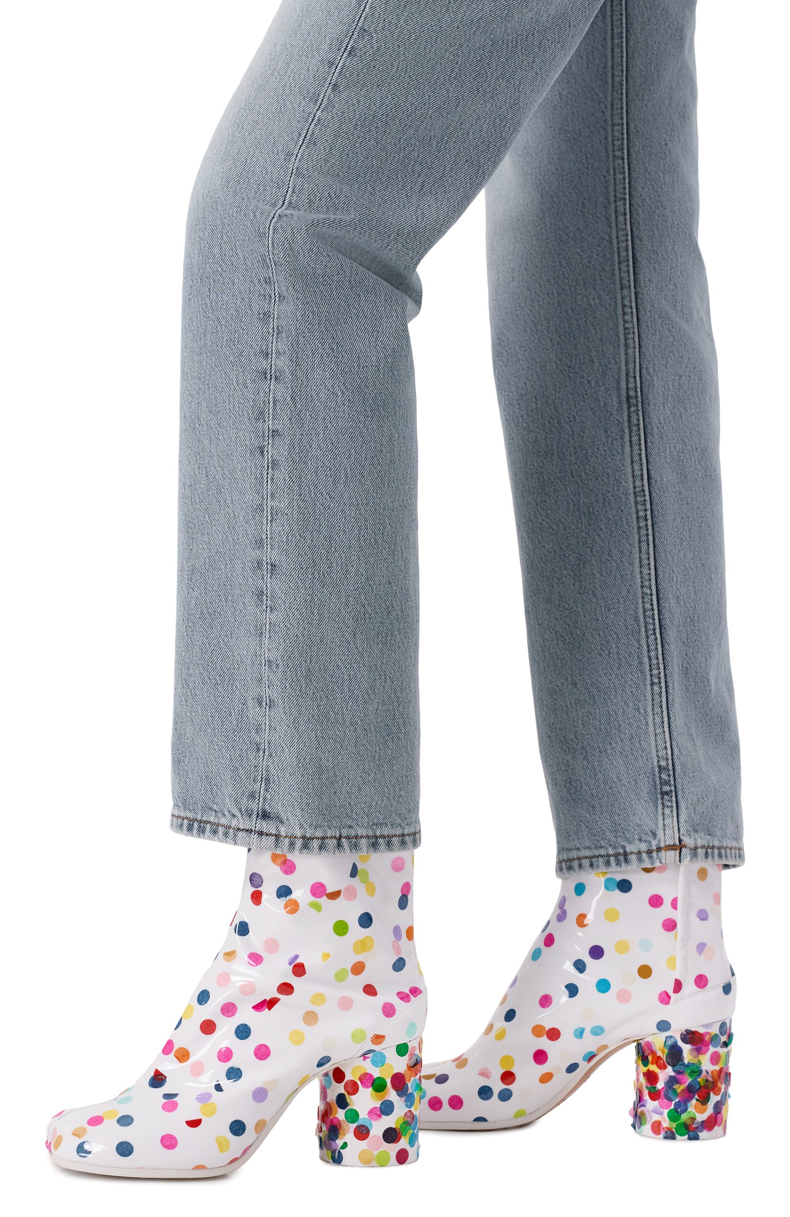 Комбинированные ботильоны tabi MAISON MARGIELA, арт. S58WU0445/P7793, фото 2
