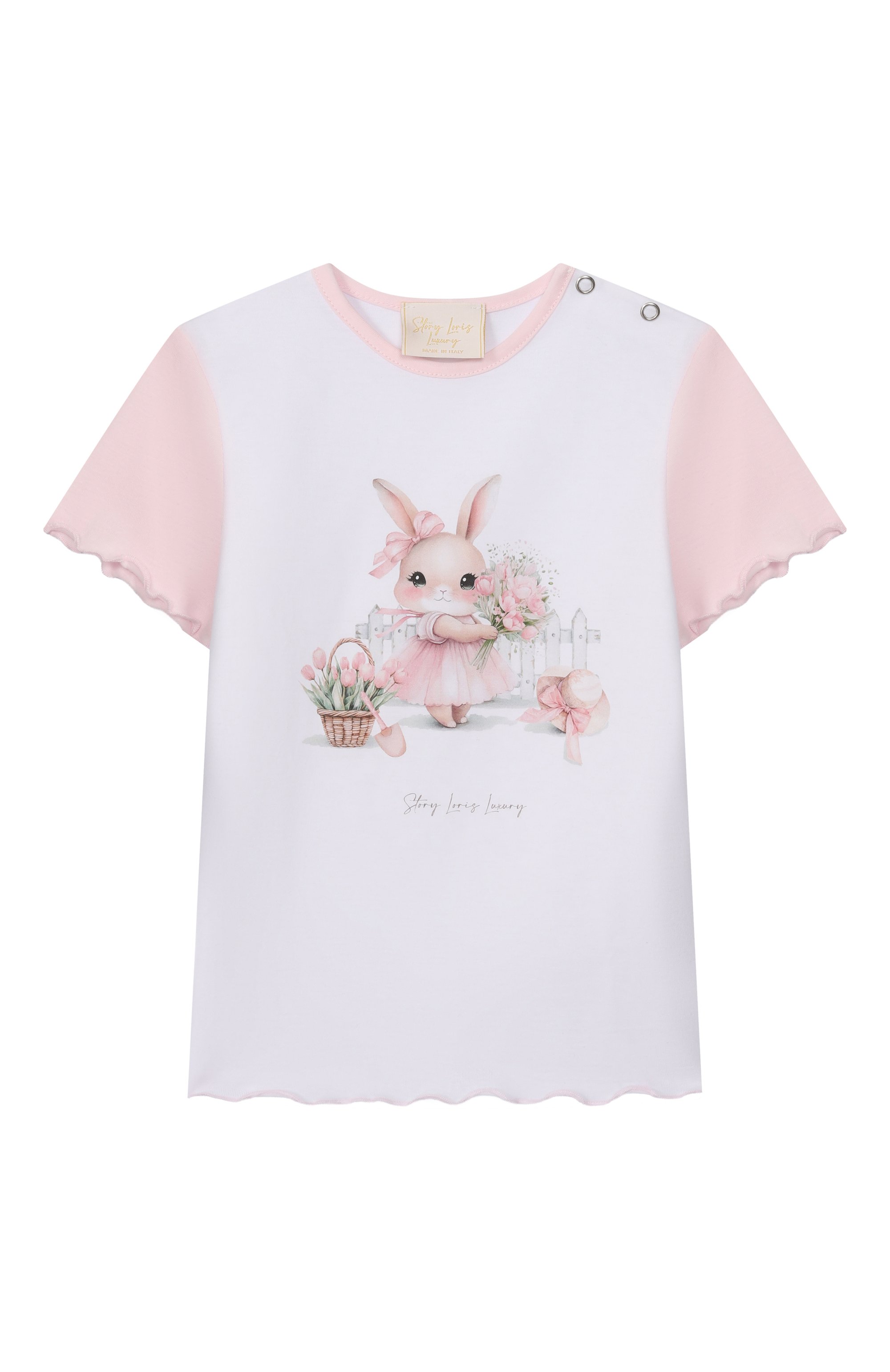 Хлопковая пижама STORY LORIS светло-розового цвета по цене 11550 руб., арт. 56055, фото 2 Хлопковая пижама STORY LORIS, арт. 56055, фото 2