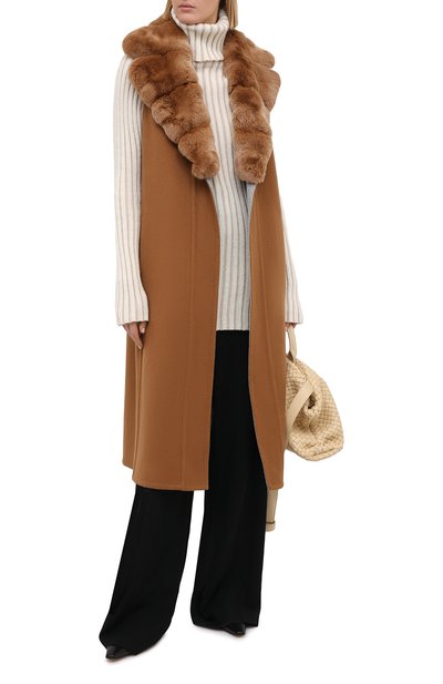 Жилет из шерсти викуньи и кашемира с воротником из меха шиншиллы LORO PIANA, арт. FAL4699/VVIC, фото 2