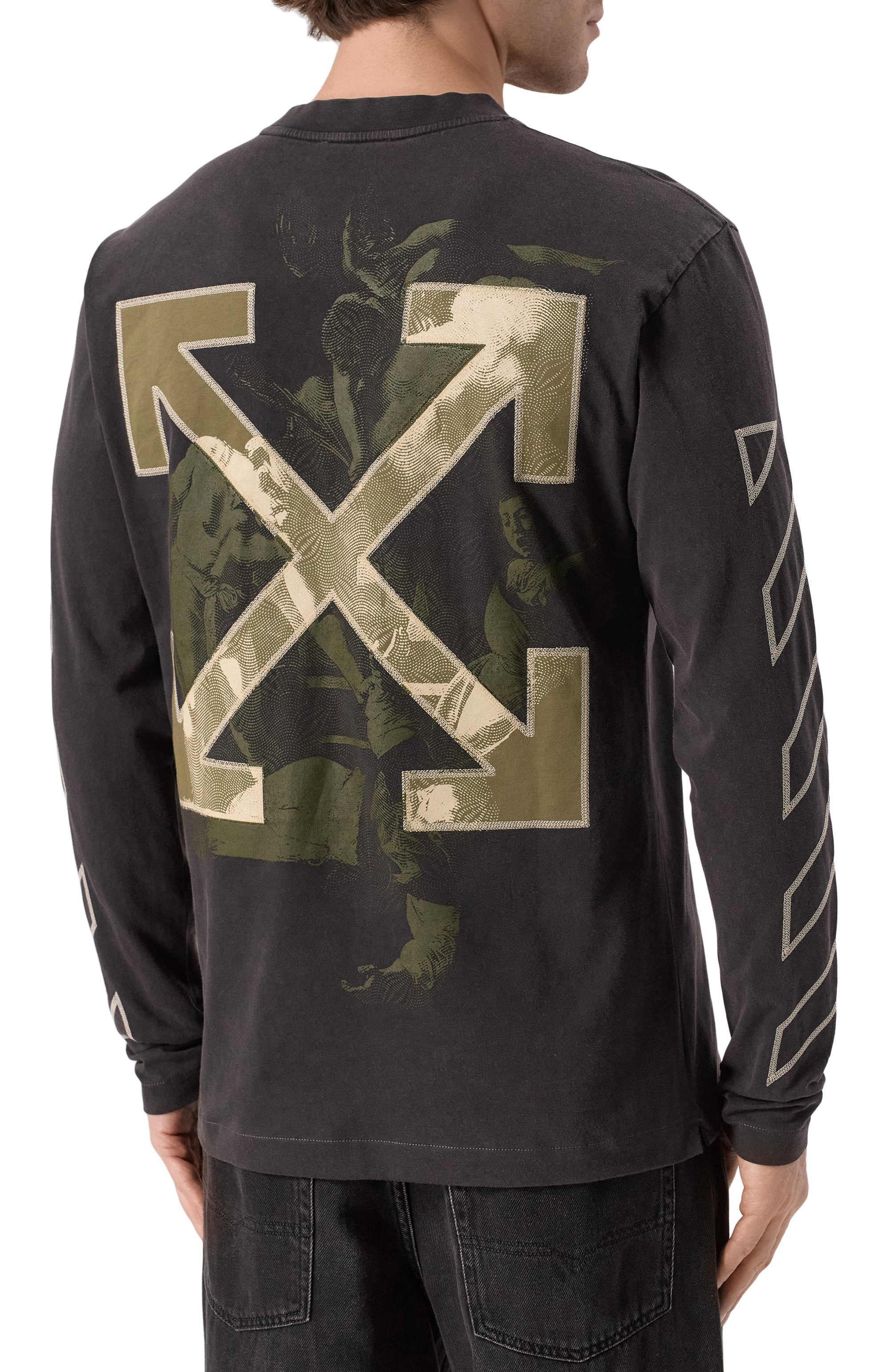 Хлопковый лонгслив OFF-WHITE, арт. 0MAB086S25JER004, фото 4