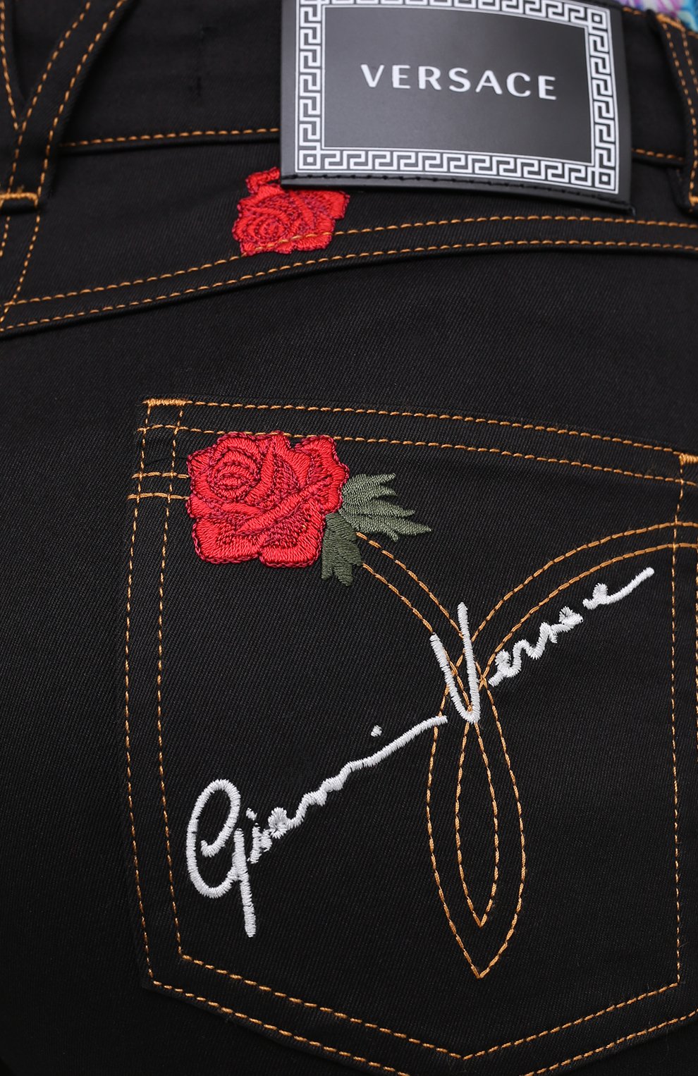 Джинсы VERSACE черного цвета по цене 79950 руб., арт. A84996/A235996, фото 6 Джинсы VERSACE, арт. A84996/A235996, фото 6
