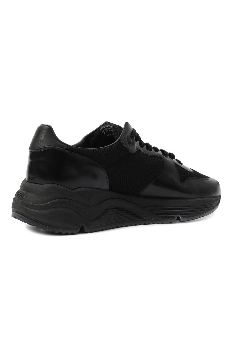 Мужские комбинированные кроссовки running sole GOLDEN GOOSE DELUXE BRAND черного цвета, арт. GMF00126.F006878 | Фото 5 (Материал внешний: Текстиль, Натуральная кожа; Материал внутренний: Текстиль; Подошва: Массивная; Стили: Классический; Кросс-КТ: Низкие; Материал утеплителя: Без утеплителя)
