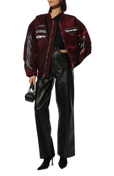 Утепленный бомбер VETEMENTS бордового цвета по цене 265000 руб., арт. UA52JA700R 1307/W, фото 2 Утепленный бомбер VETEMENTS, арт. UA52JA700R 1307/W, фото 2