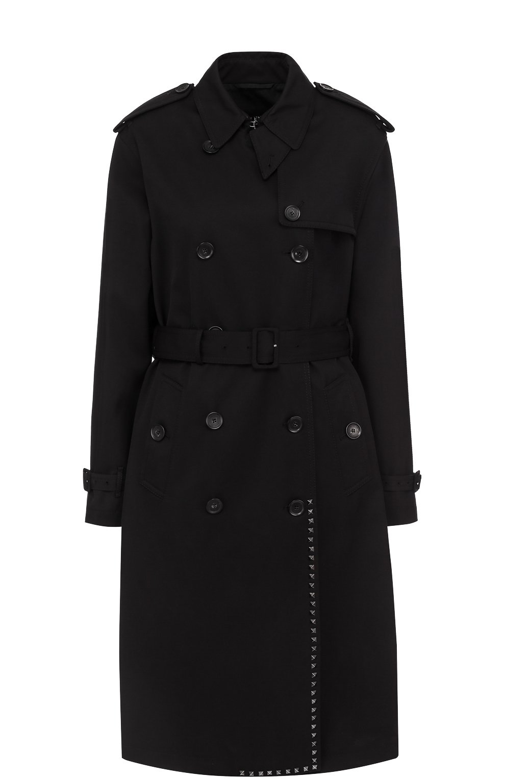 Однотонный двубортный тренч с поясом и погонами VALENTINO, арт. PB3CA169/2PQ, фото 1
