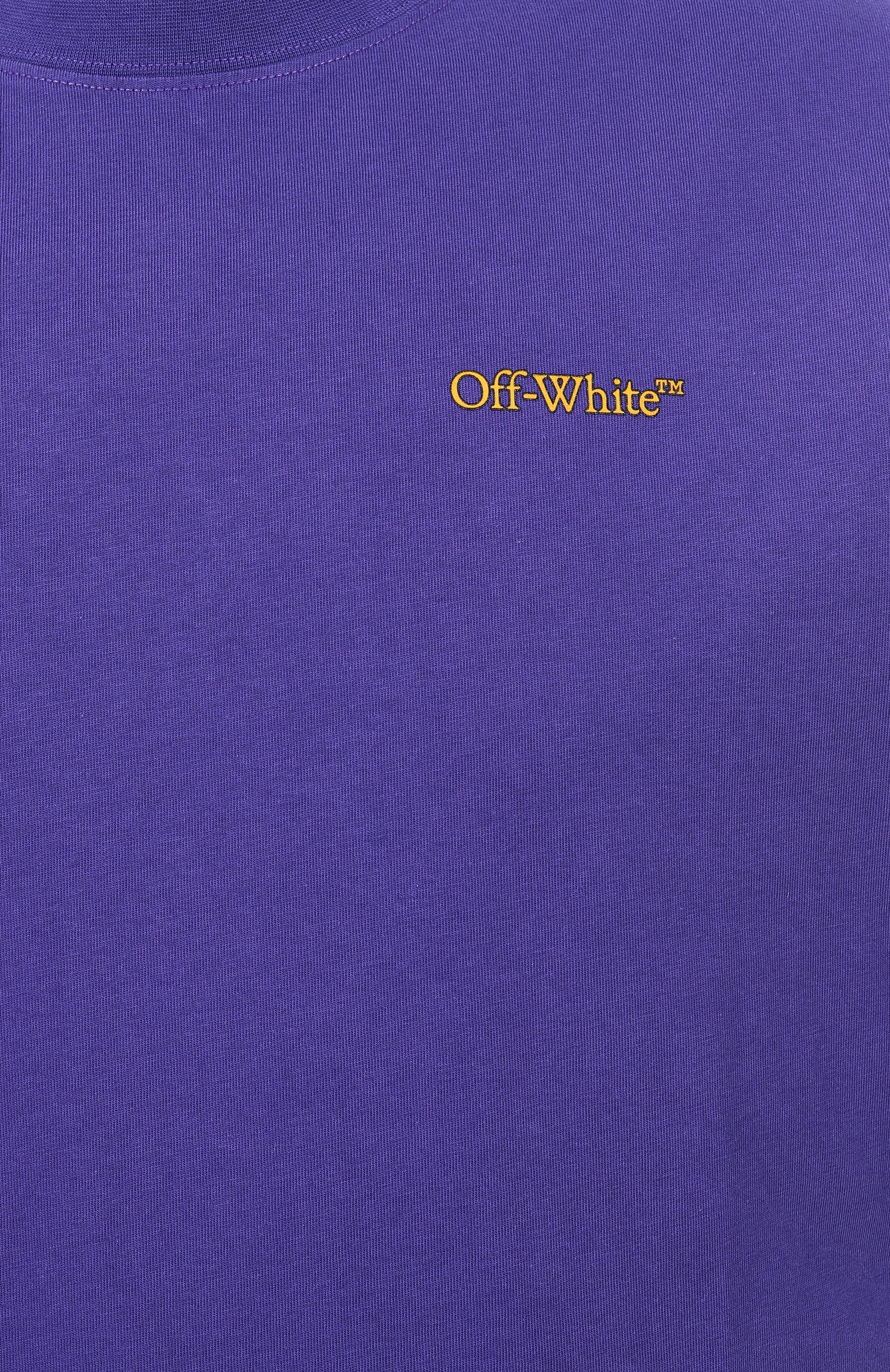 Хлопковая футболка OFF-WHITE, арт. 0MAA120S25JER00D, фото 6